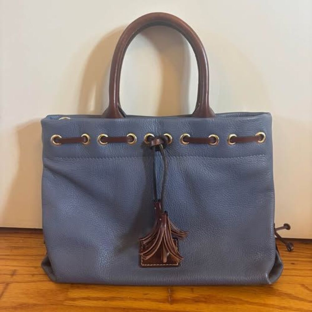 Dooney & Bourke Steel Blue Leather Bag